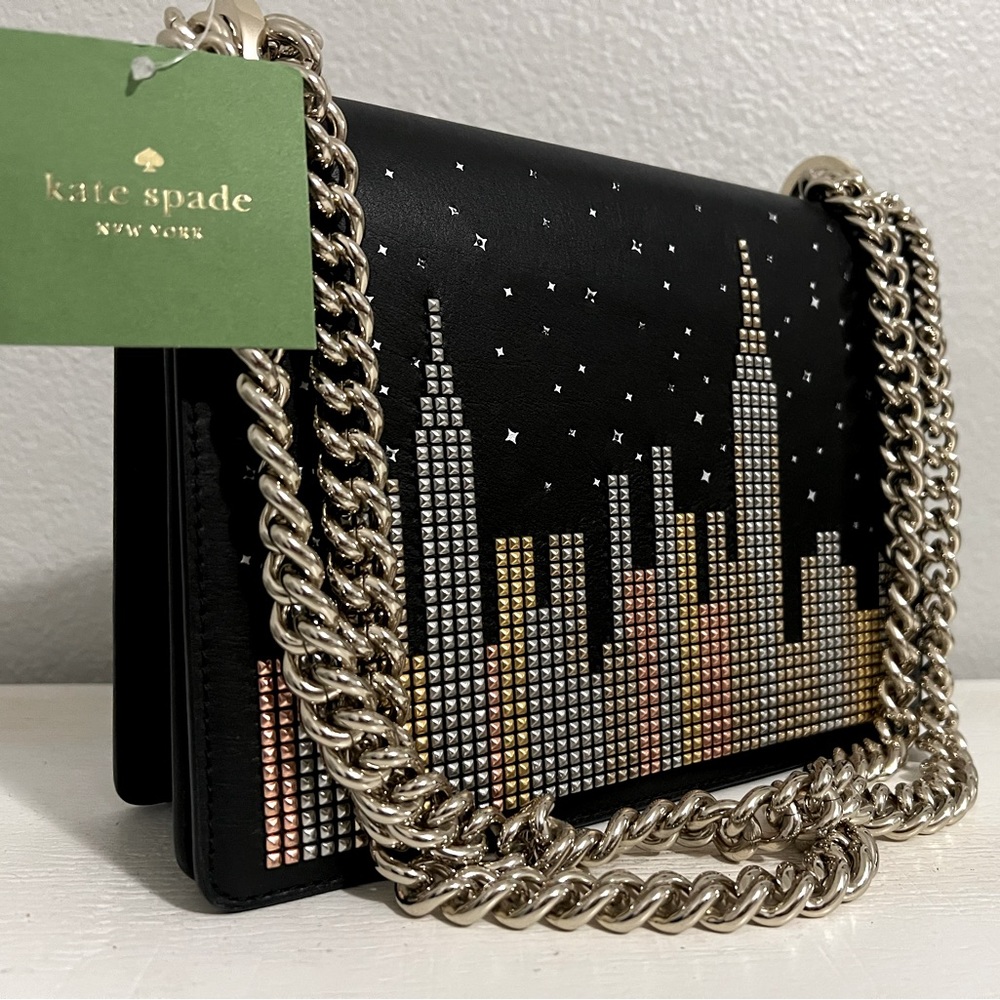 Glitzy Ritzy Marci—Kate Spade recharge-able light up NYC sky LED purse